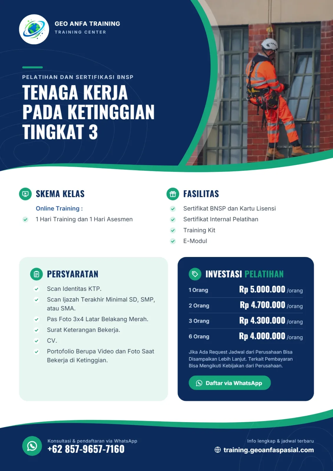 Brosur Tenaga Kerja Pada Ketinggian Tingkat 3