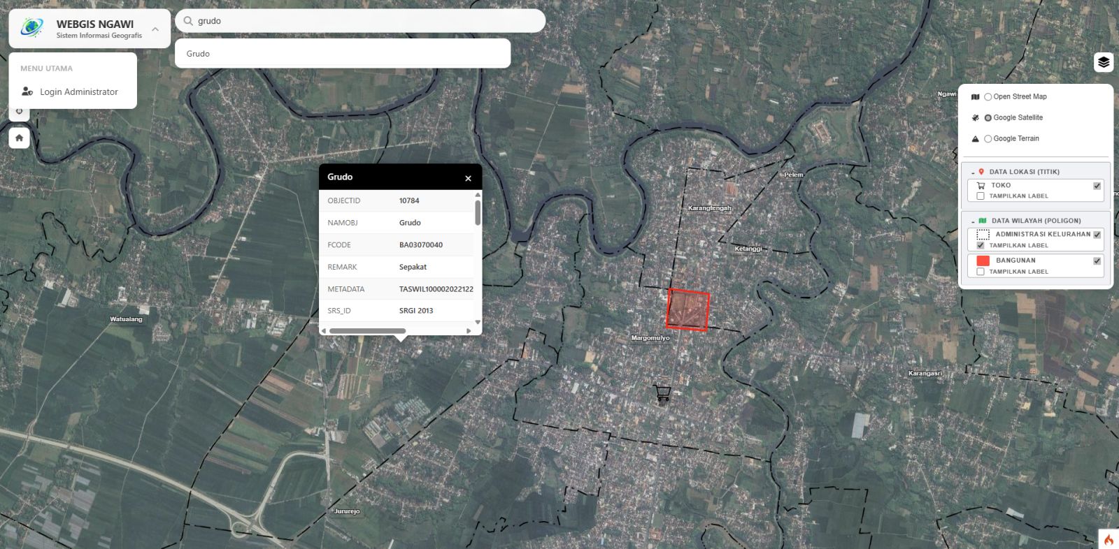 WebGIS Ngawi Non-Geoserver